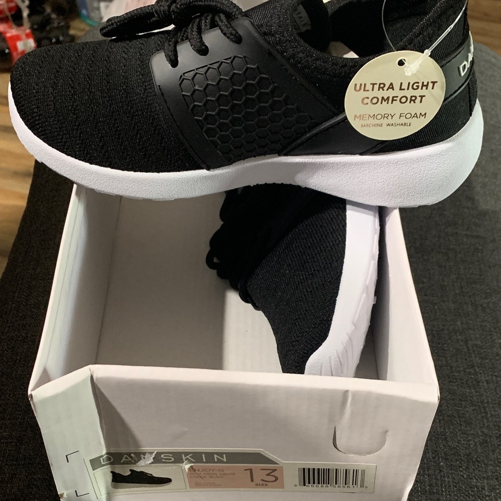 Danskin Black Sneakers with White Soles